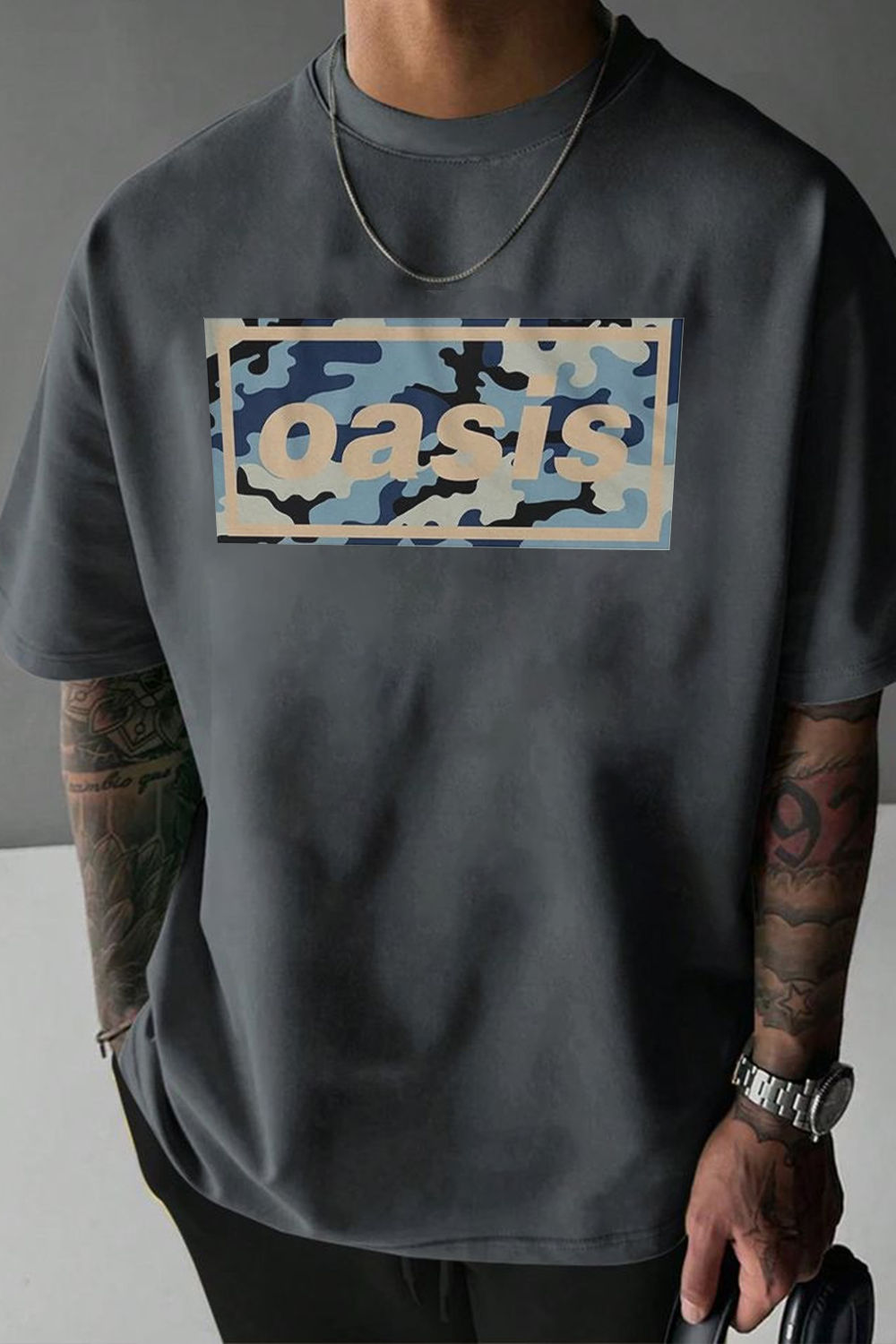 Oasis Camo Logo White Shirt